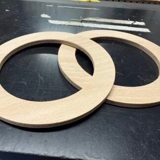 6.5 inch Pair Of Ply Speaker Spacer Rings - 9mm Plywood - 141mm ID - 200mm OD