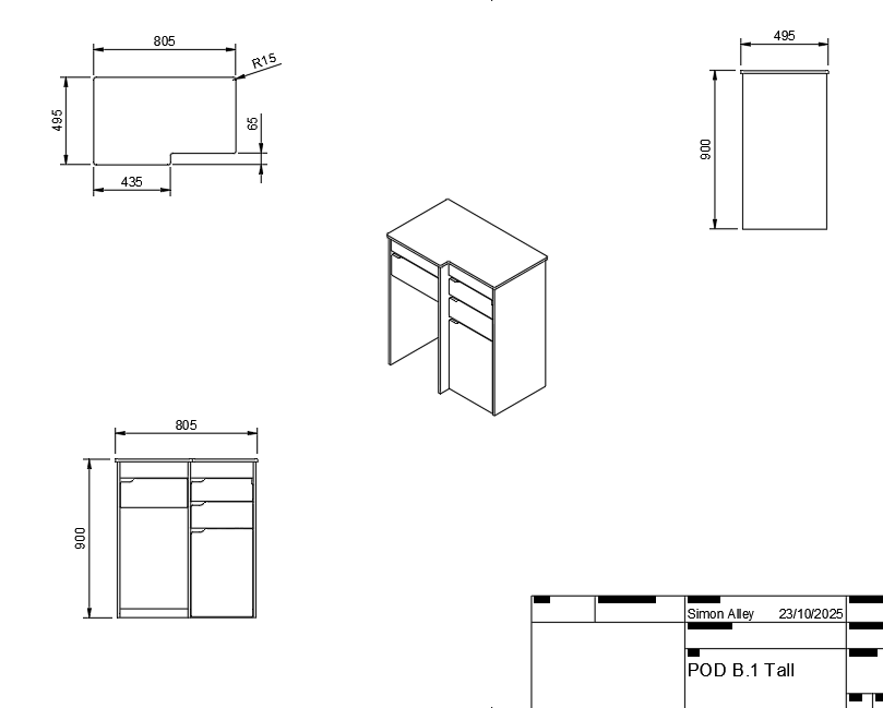 Front Camper Kitchen Pod - POD B.1 TALL - Image 3