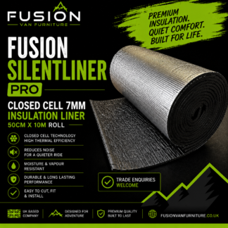 Fusion 7mm SilentLiner Pro - Self Adhesive Van Insulation Thermal Liner